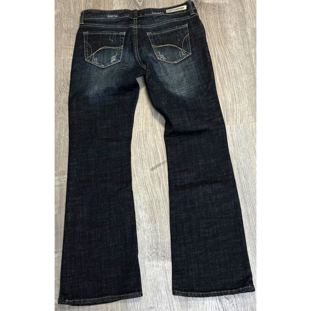 Refuge Runway Everday Boot Low Rise Jeans 6 S Distress Dark Wash Denim Y2K Style